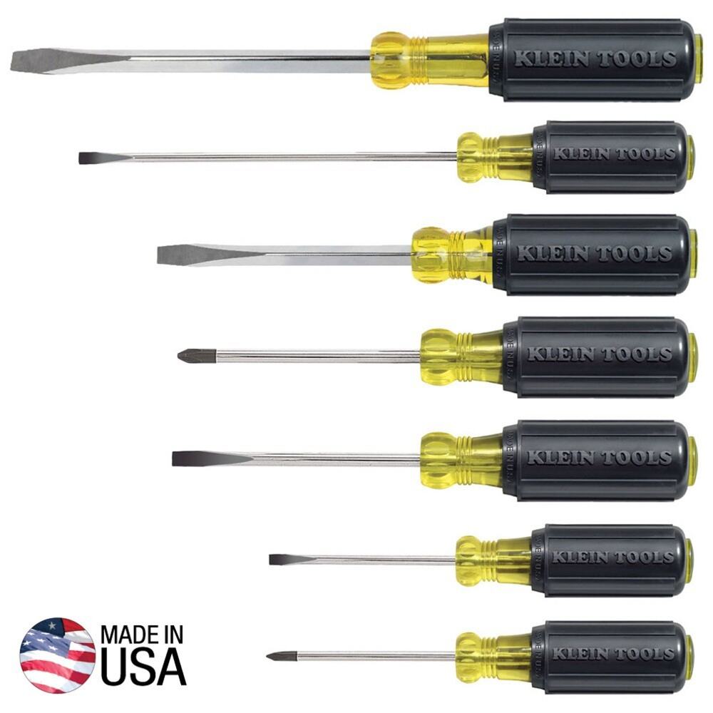 Klein Tools 85076 Cushion-Grip Screwdriver Set - 7 Pieces NEW!!!
